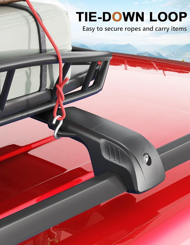 wonderdriver Lockable 300lb Roof Rack Cross Bars Compatible with Nissan Pathfinder 2022 2023 2024 2025 SV SL Platinum with Raised Side Rails, Heavy Duty Aluminum Roof Rails Crossbars - Image 5